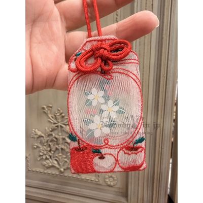青森廣田神社心的健康蘋果刺繡御守 現貨