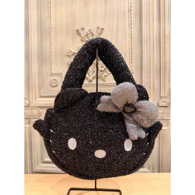 Sanrio kitty 黑銀天使系列閃亮手提包 原價1299特價850