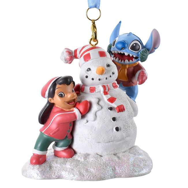 リロ＆スティッチ オーナメント 雪だるま Disney Christmas Ornament.jpg