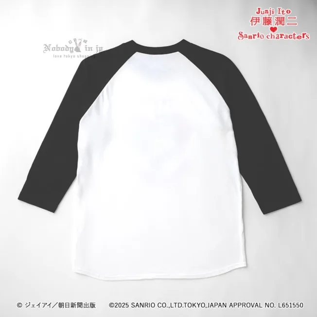 伊藤潤二×サンリオキャラクターズ ラグランTシャツ ギャル富江×ハローキティ (3)_結果.jpg