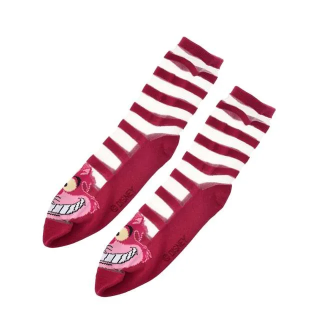 チェシャ猫 靴下 シースルー ピンク 23～25 CHESHIRE CAT (2).jpg