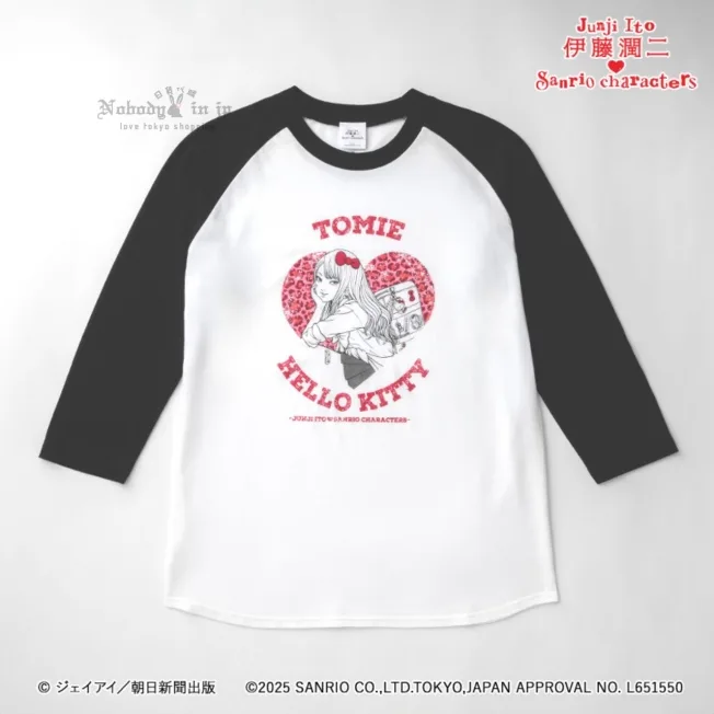 伊藤潤二×サンリオキャラクターズ ラグランTシャツ ギャル富江×ハローキティ_結果.jpg