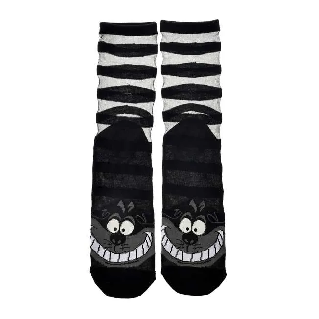 チェシャ猫 靴下 シースルー ブラック 23～25 CHESHIRE CAT.jpg