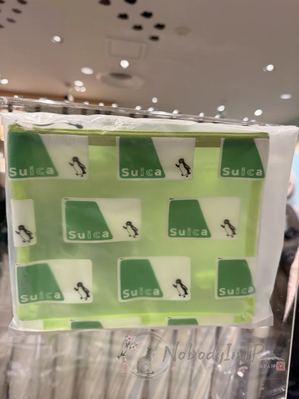 Suica企鵝PVC滿版透明拉錬袋
