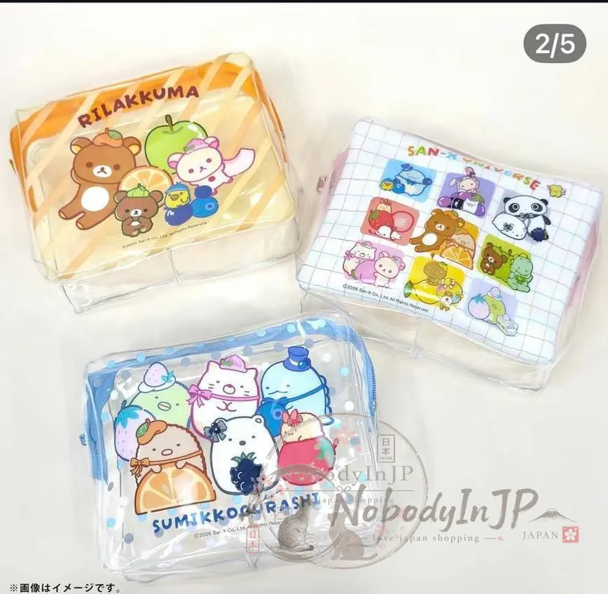 DAISO x San-X聯名PVC透明立體拉錬包