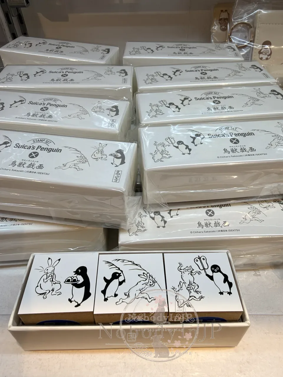 Suica企鵝鳥獸戲畫3入印章組