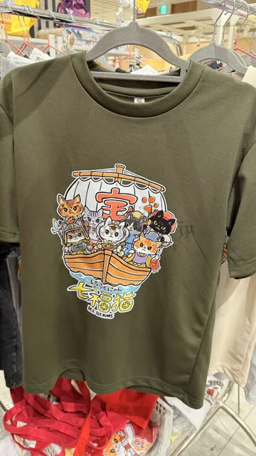 ICE BEANS印花貓咪短袖上衣