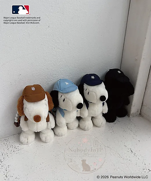 銀座三越SNOOPY期間限定展 x MLB聯名絨毛吊飾