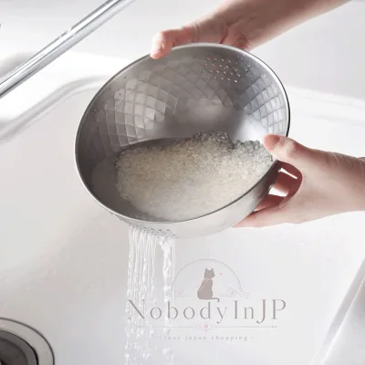 日本製新瀉不鏽鋼洗米瀝水盆 特價