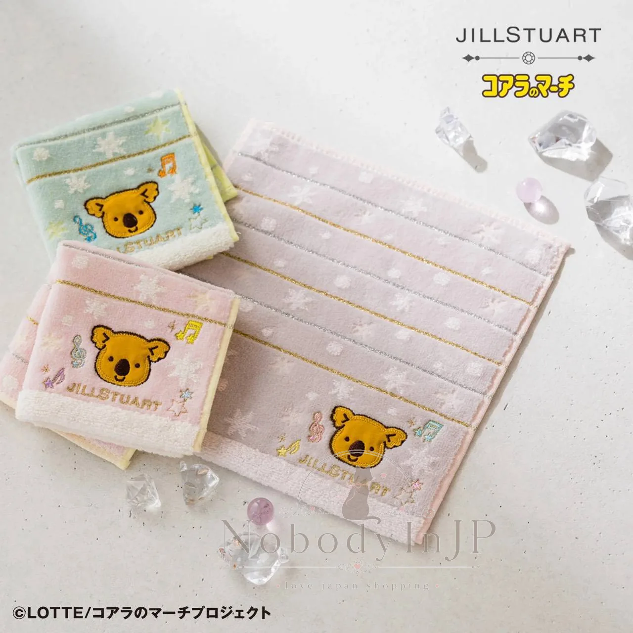 JILL STUART x 小熊餅乾金橫條系列方巾