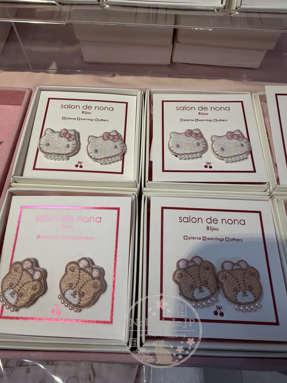 Sanrio伊勢丹期間限定展刺繡耳環