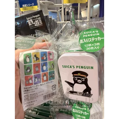 Suica企鵝期間限定展36入貼紙鐵盒