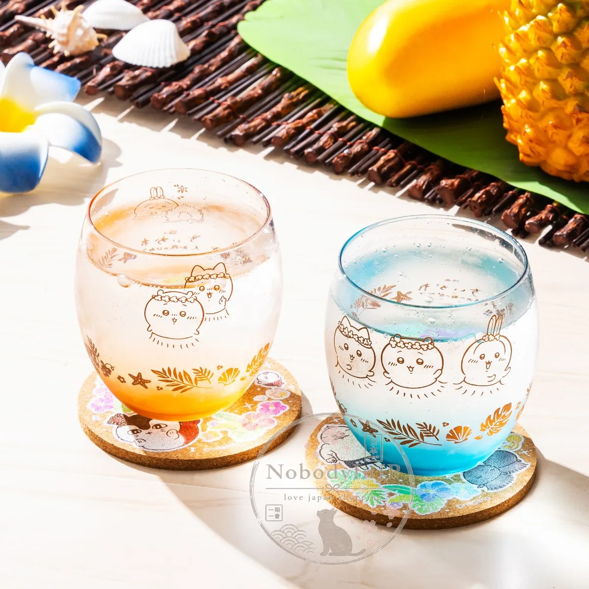 吉伊卡哇人魚島的秘密系列日本製305ml玻璃杯