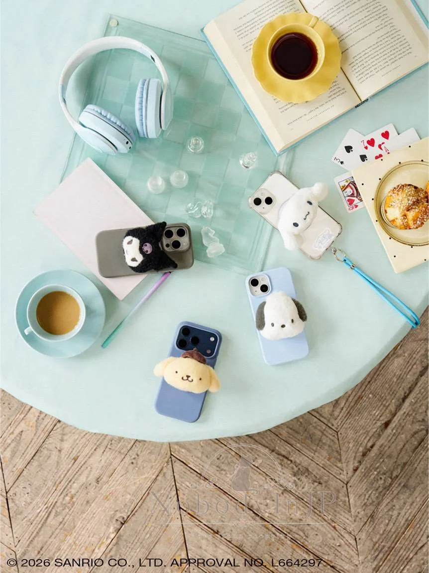 Sanrio house 手機夾片+立體支架+背繩組