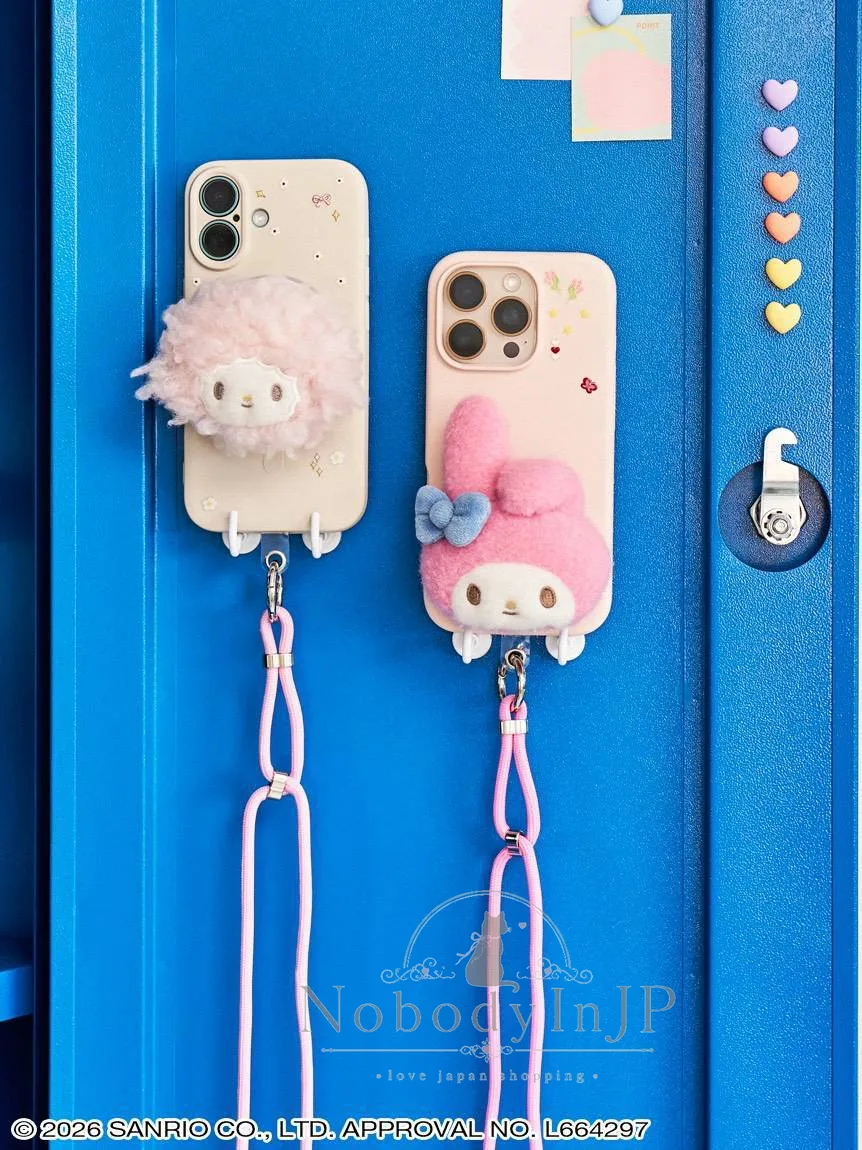 Sanrio house 手機夾片+立體支架+背繩組