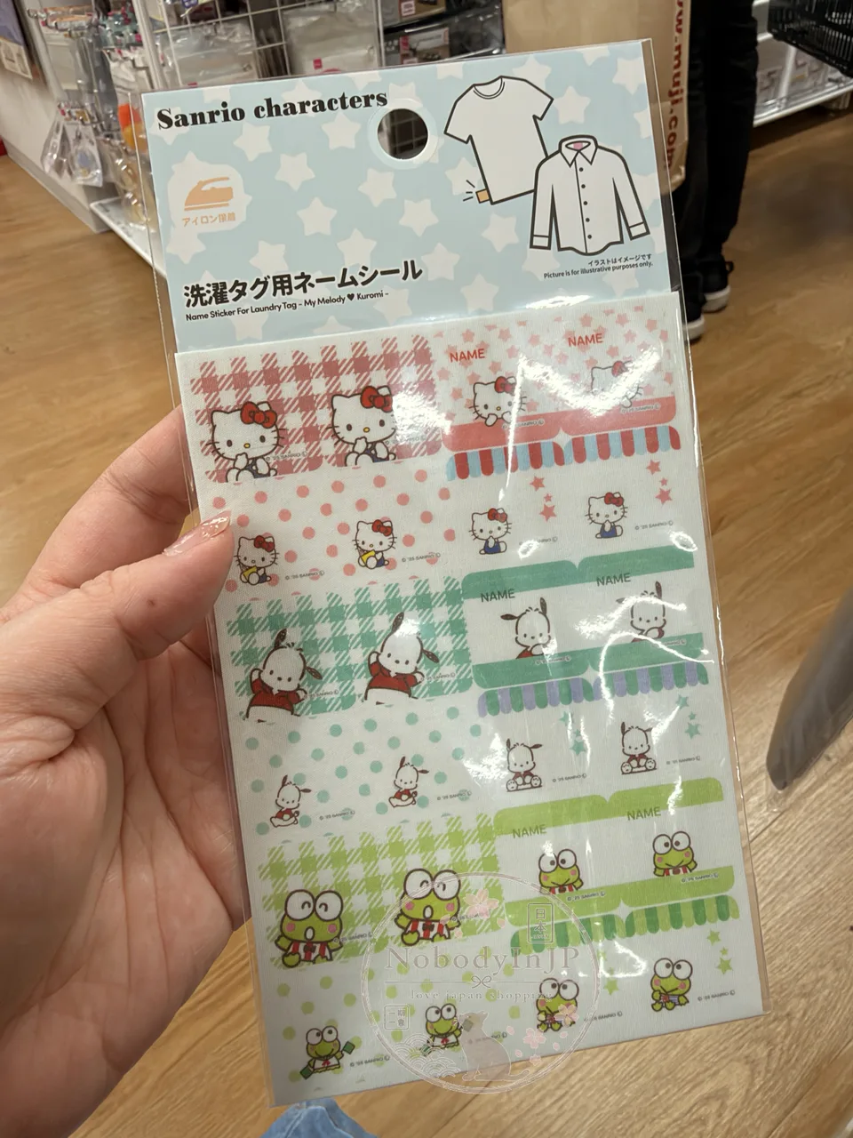 DAISO x Sanrio聯名衣物洗滌標籤貼紙