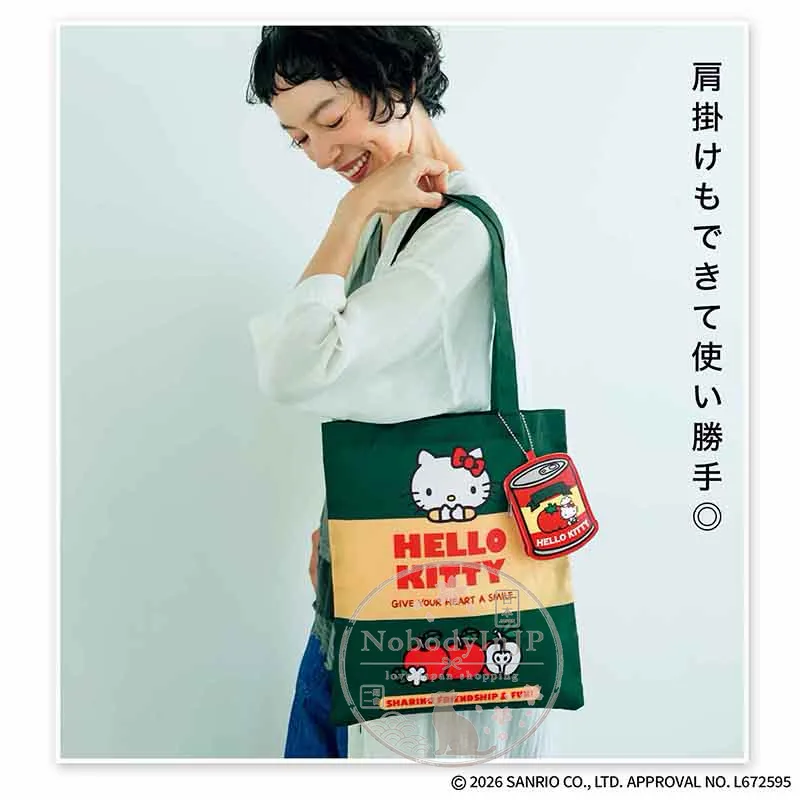 寶島社HELLO Kitty番茄罐頭掛包+折疊購物袋組
