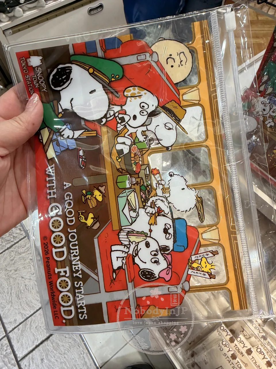 史努比 PEANUTS 東京車站限定PVC透明夾鏈袋