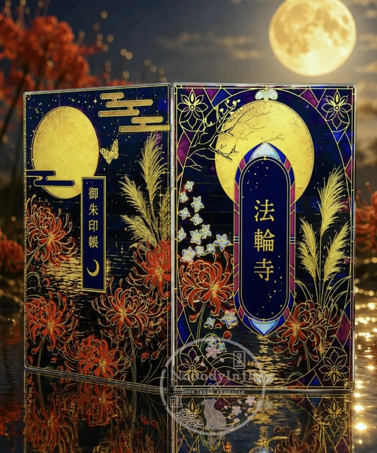 法輪寺九月數量限定十五夜限定壓克力封面御朱印收納本