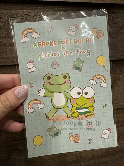 pickles the frog青蛙 × SANRIO大眼蛙聯名明信片 特價現貨 原價80