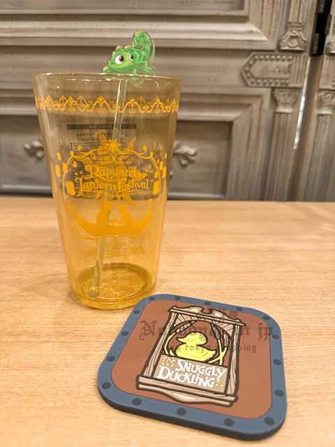 迪士尼樂園夢幻泉鄉樂佩天燈系列樹脂杯+攪拌棒+杯墊組 特價現貨 原價790