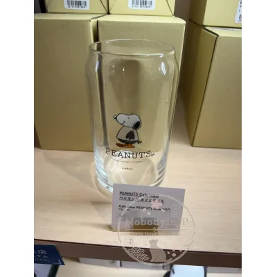 PEANUTS cafe史努比鵜鶘隊系列日本製473ml 玻璃杯