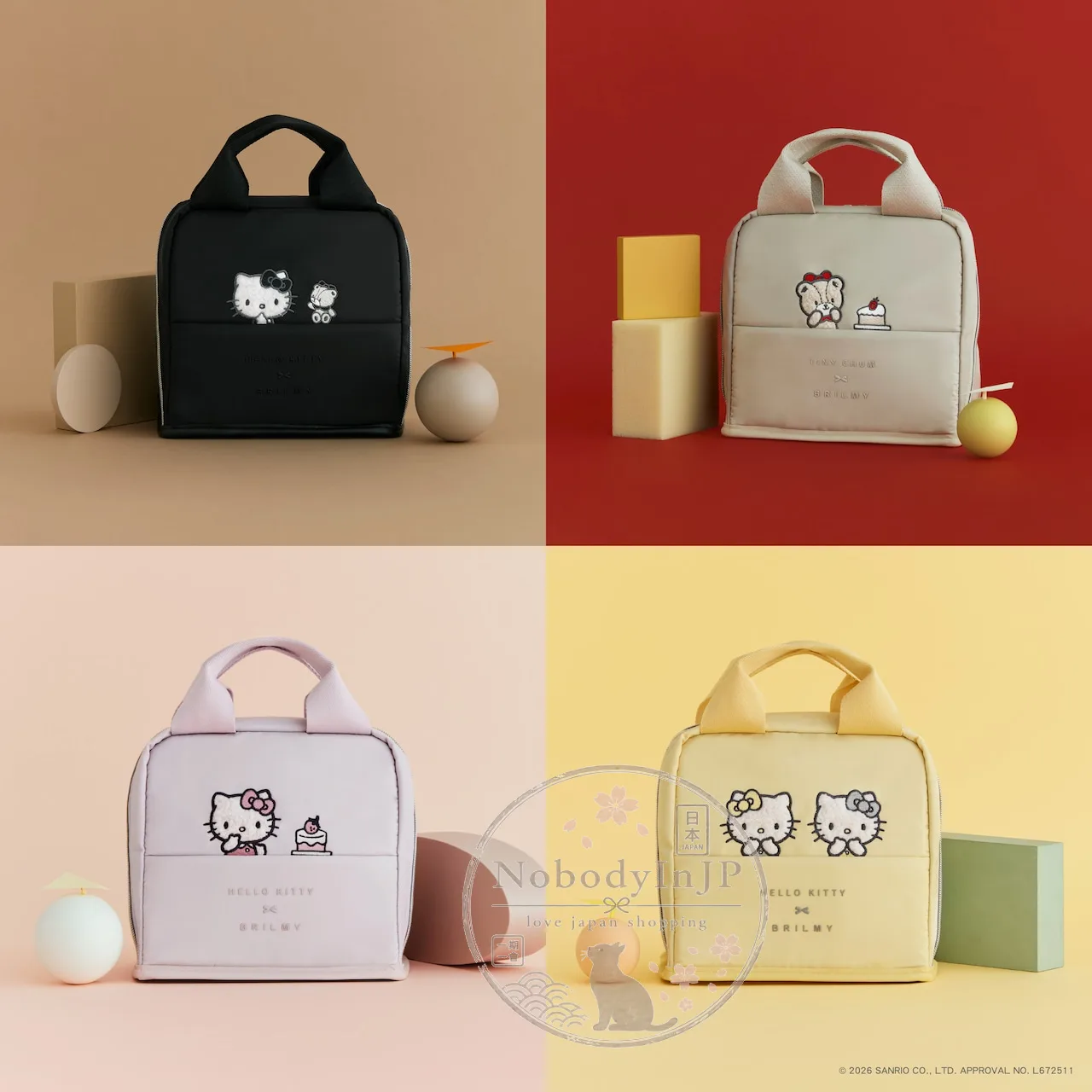 BRILMY x Sanrio kitty 大開口手提化妝包雜誌附錄
