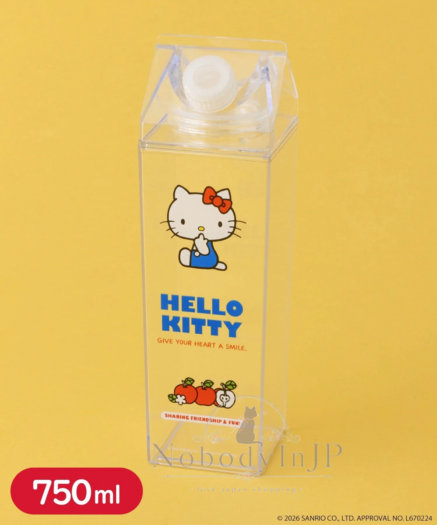 3COINS x Kitty聯名750ml樹脂水壺