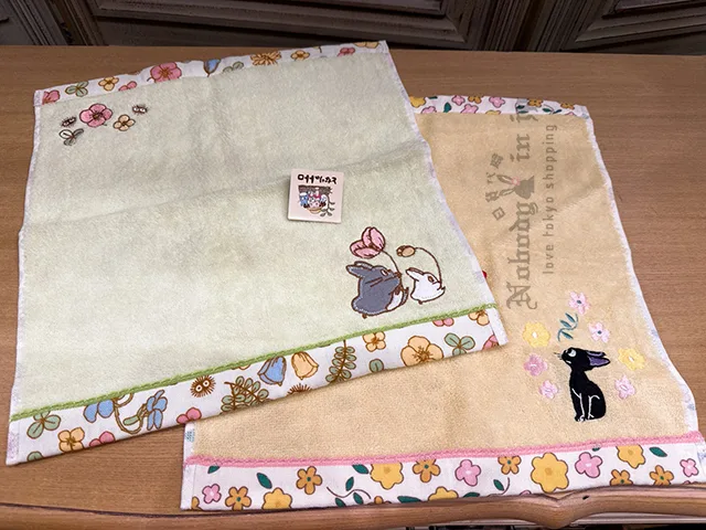 吉卜力宮崎駿龍貓/黑貓吉吉雙面異材質35x34cm刺繡大方巾 特價現貨 原價220