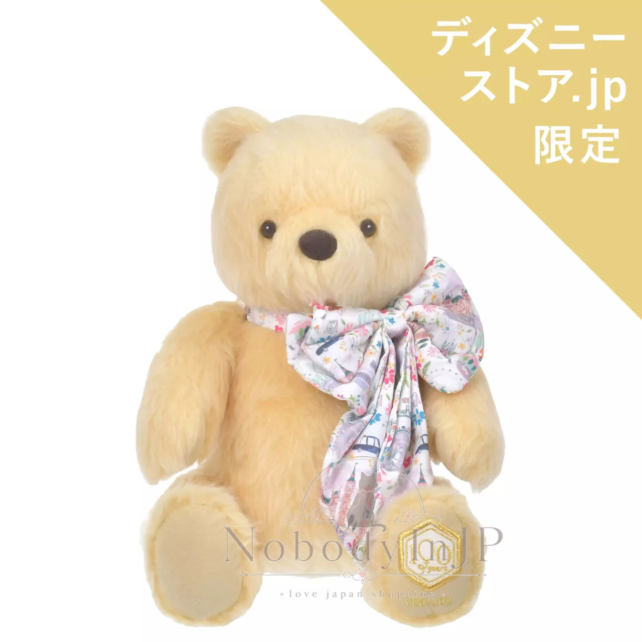 迪士尼商店維尼100週年紀念全球限量100個純羊毛娃娃禮盒
