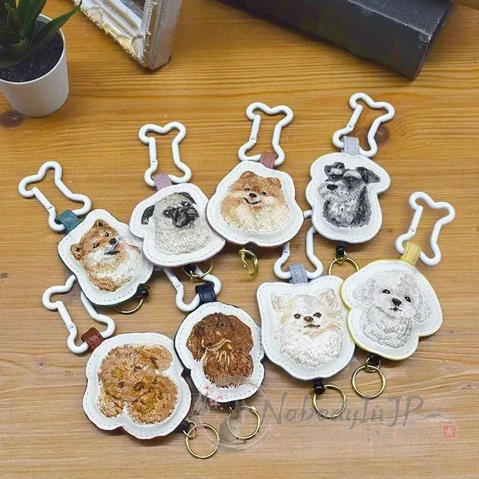 FLOWERING犬系刺繡伸縮繩吊飾 特價