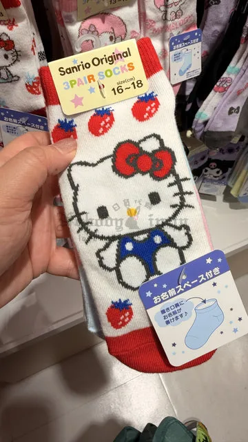  Sanrio 3入16～18cm兒童短襪