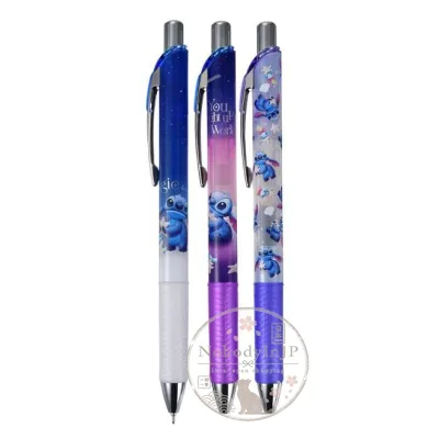 迪士尼商店史迪奇與醜丫頭系列ENERGEL 0.5mm 3入黑芯原子筆組