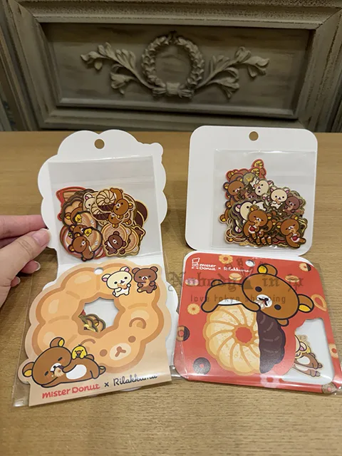 San-X懶熊mister Donut聯名50枚入貼紙組 特價現貨