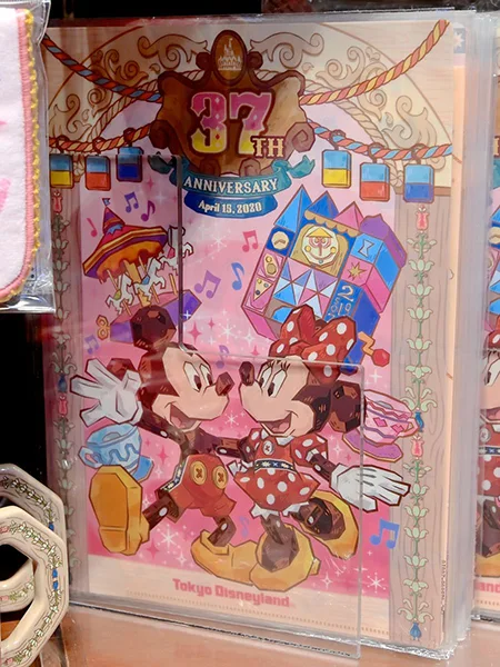 迪士尼樂園陸地LAND37周年限定米奇+米妮A4資料夾 特價出清現貨原價220