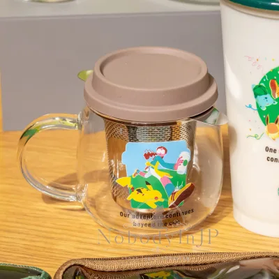 Starbucks x 寶可夢聯名附不鏽鋼濾網296ml耐熱玻璃杯組