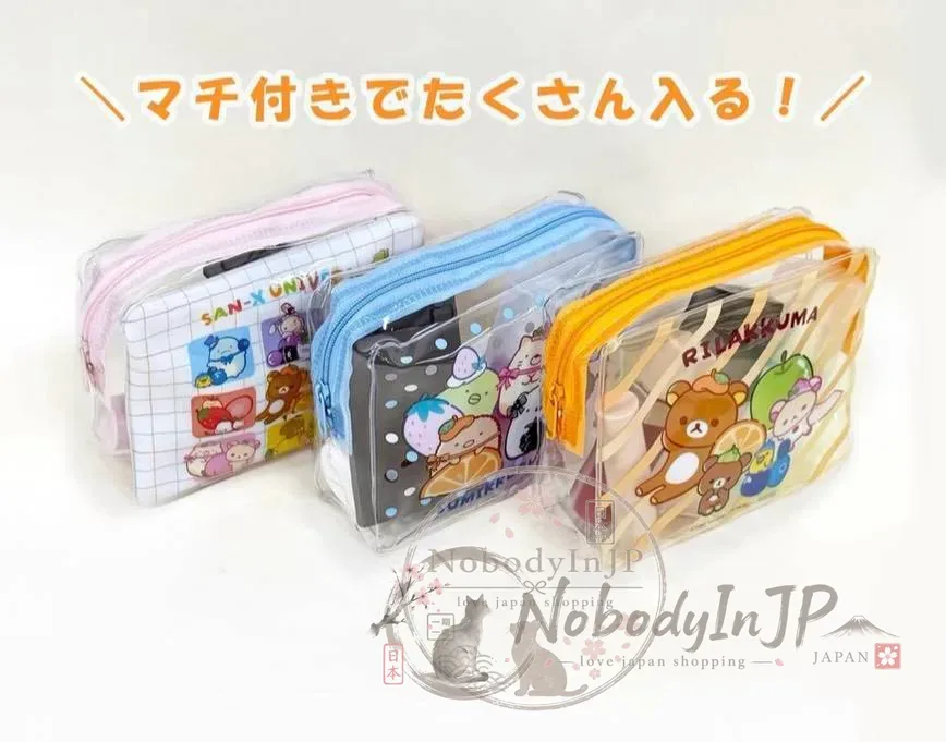 DAISO x San-X聯名PVC透明立體拉錬包