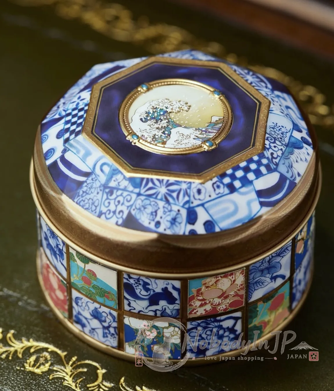 大英博物館江戶世界名畫系列x青山植松隆5入大吉嶺紅茶餅乾鐵盒