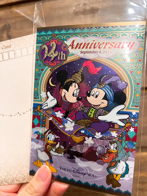 迪士尼樂園sea14周年紀念限定明信片 特價出清現貨原價100