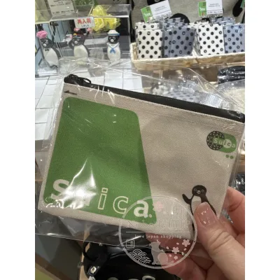 Suica企鵝卡片圖案扁形拉錬袋