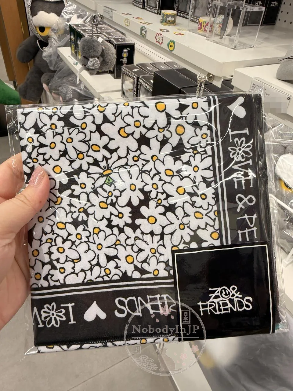 GD愛猫Zoa印花方形絲巾