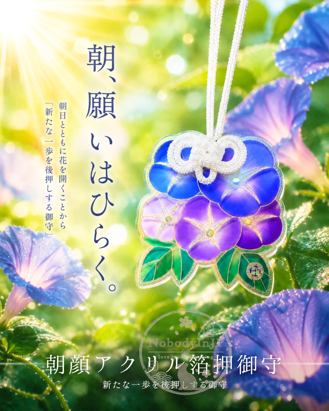 白鬚神社夏節限定朝顏牽牛花壓克力御守
