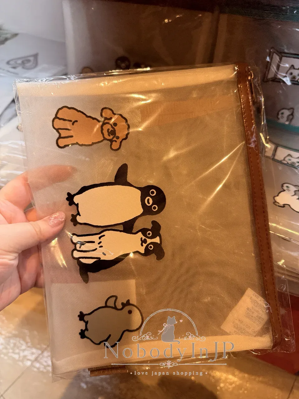 Suica企鵝期間限定展扁形網袋