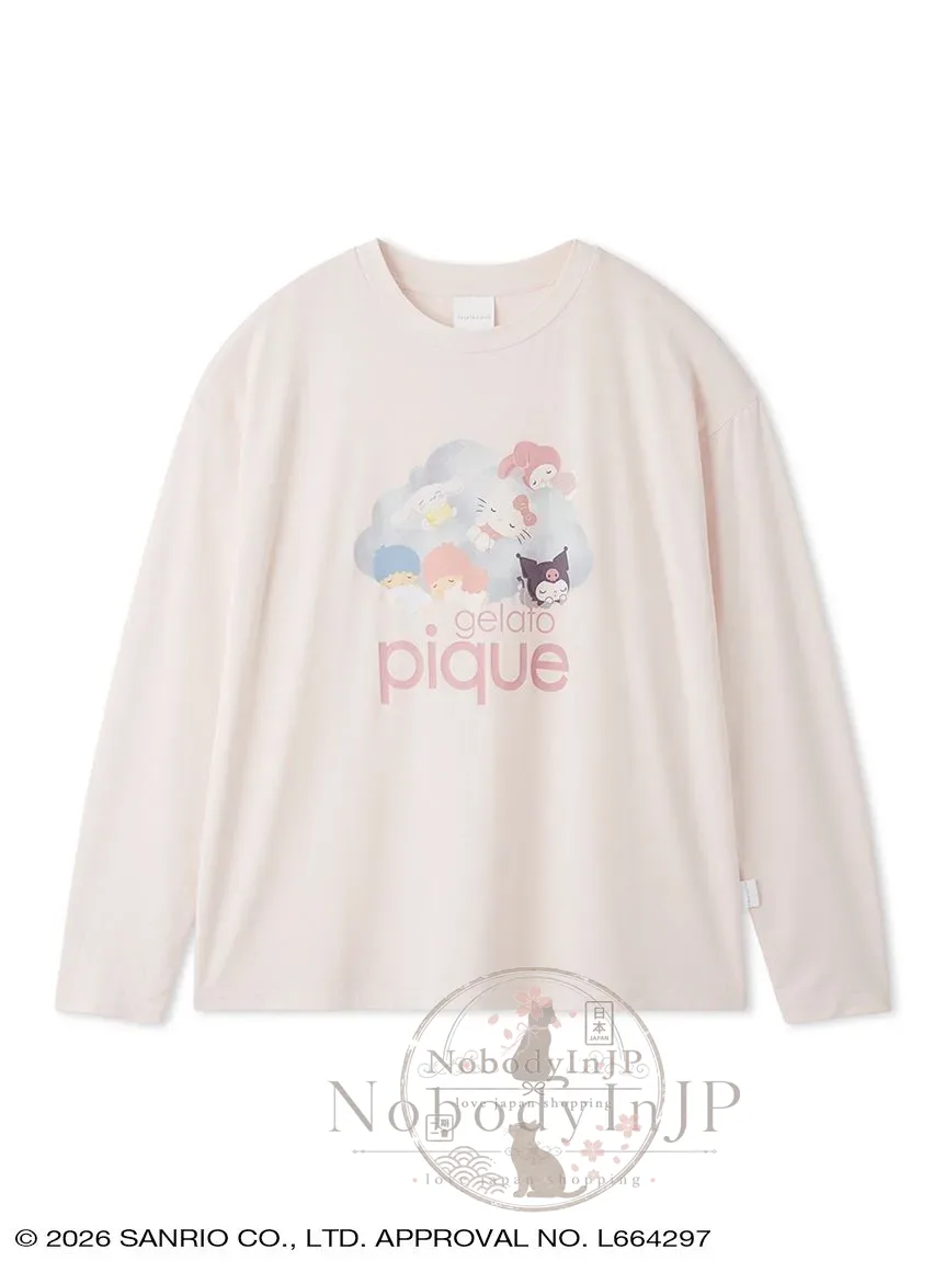 Sanrio houses x gelato pique聯名印花柔軟長袖上衣