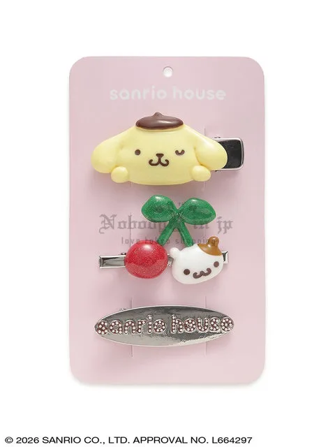 Sanrio house 3入髮夾組