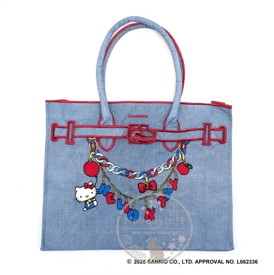 LACOUSETTE x Sanrio平價愛馬仕風格刺繡購物袋S號
