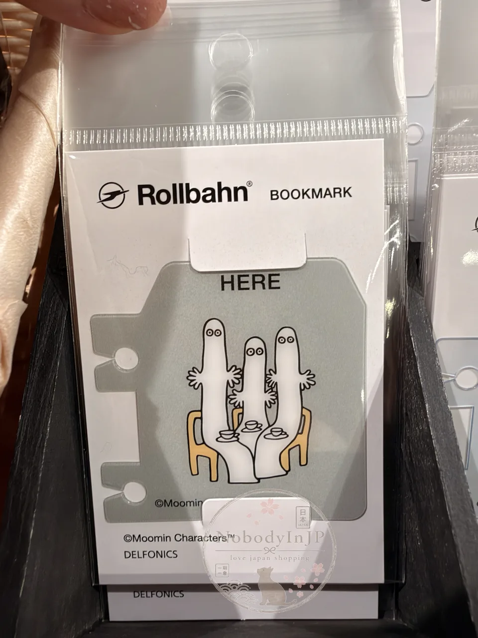 Moomin嚕嚕米Rollbahn書籤背面標籤