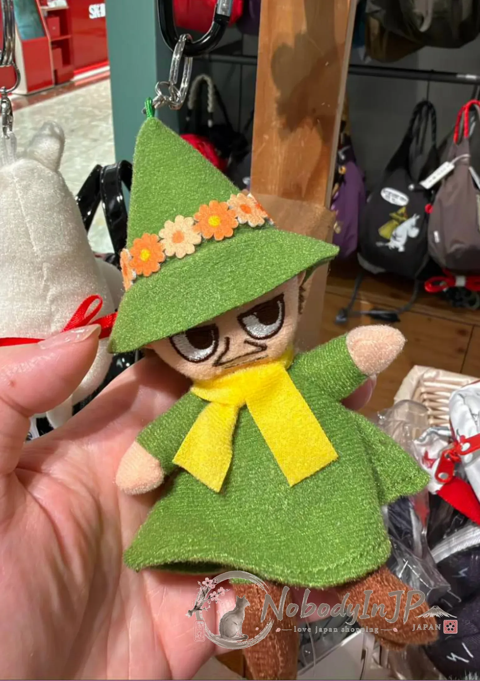 Moomin嚕嚕米登山扣迷你絨毛吊飾