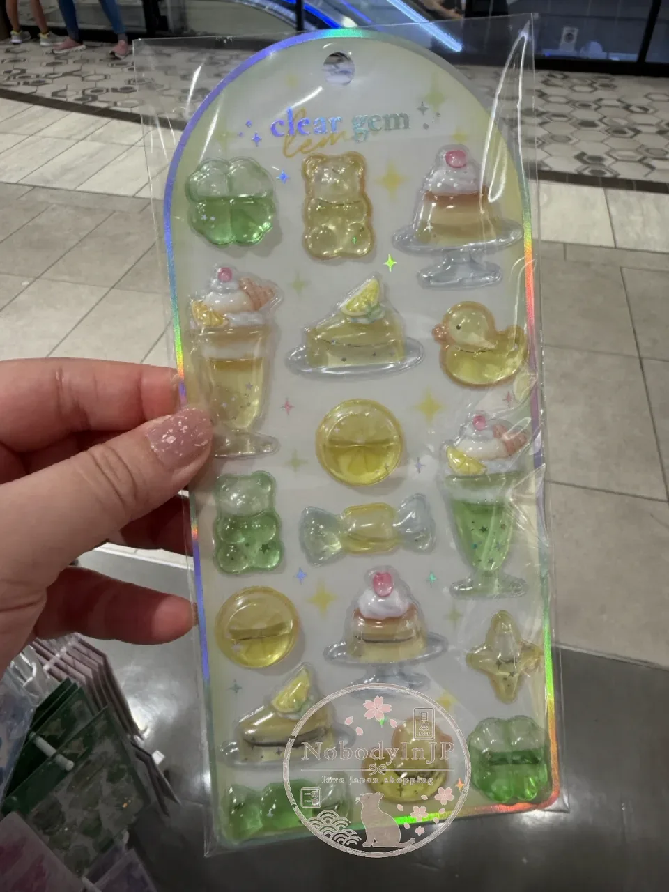 果凍感立體流沙貼紙