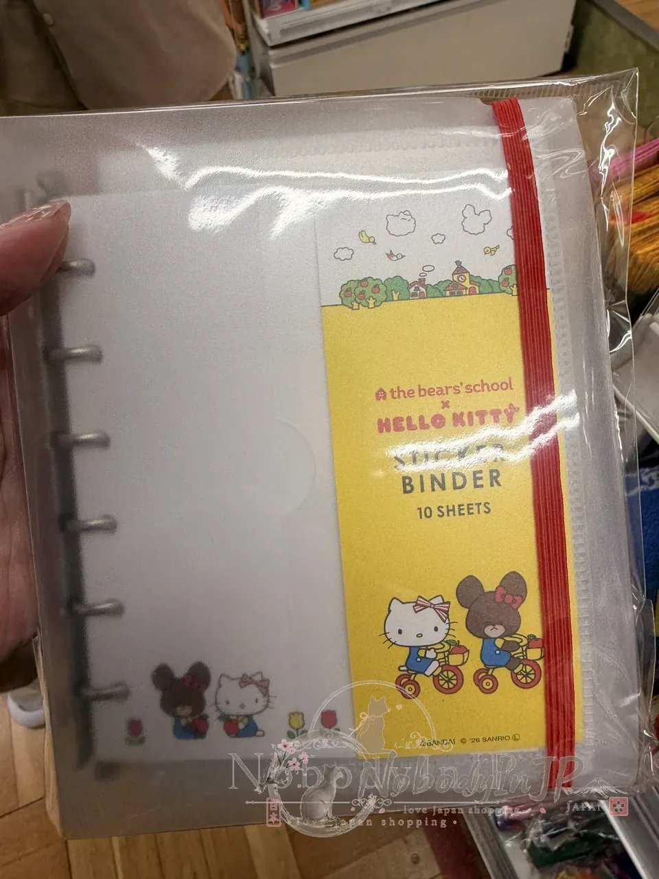 Sanrio kitty x 小熊學校聯名10分頁活頁貼紙收集冊 特價